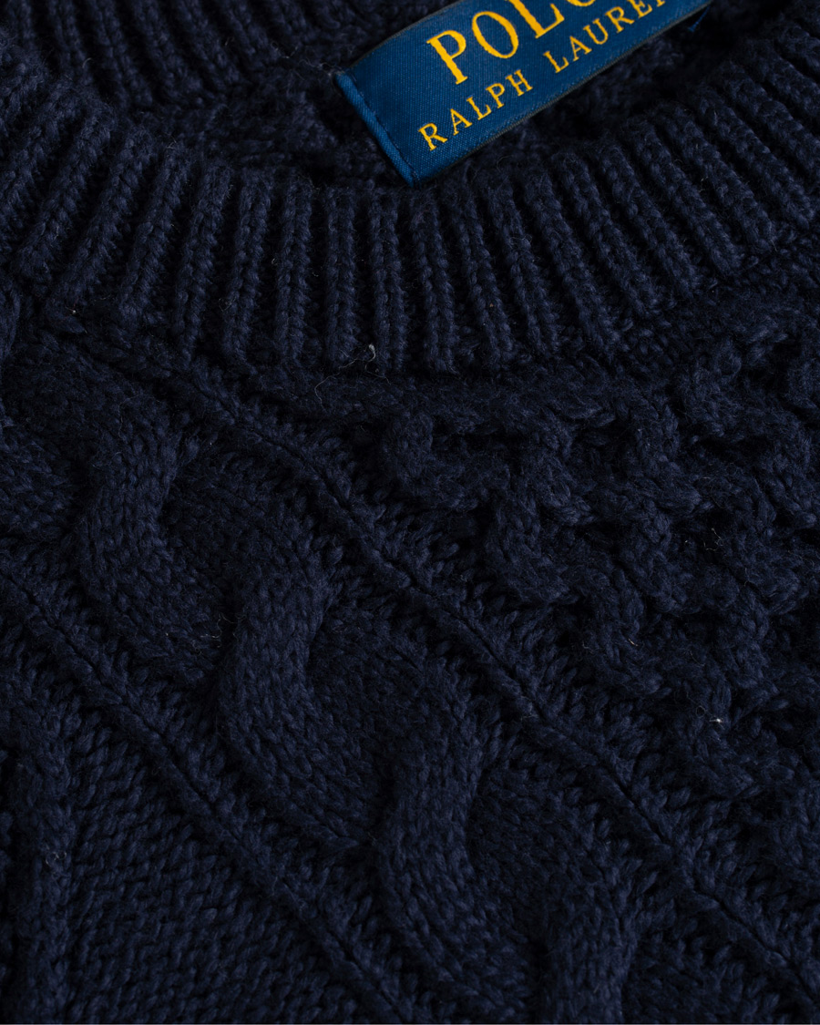 Herren | Pullover | Polo Ralph Lauren | Aran Knitted Sweater Hunter Navy
