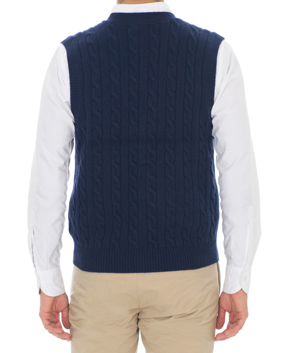 Herren | Pullover | Polo Ralph Lauren | Cotton Cashmere Cable Slipover Newport Navy