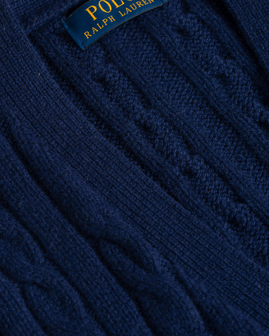 Herren | Pullover | Polo Ralph Lauren | Cotton Cashmere Cable Slipover Newport Navy