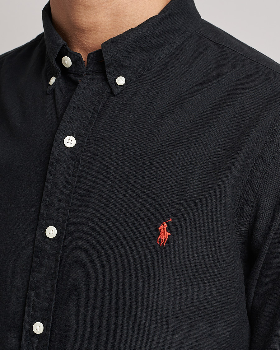 Herren | Hemden | Polo Ralph Lauren | Slim Fit Garment Dyed Oxford Shirt Polo Black