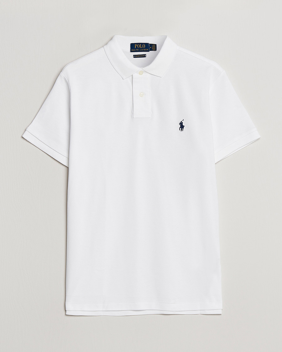 Polo Ralph Lauren Custom Slim Fit Polo White bei Care of Carl