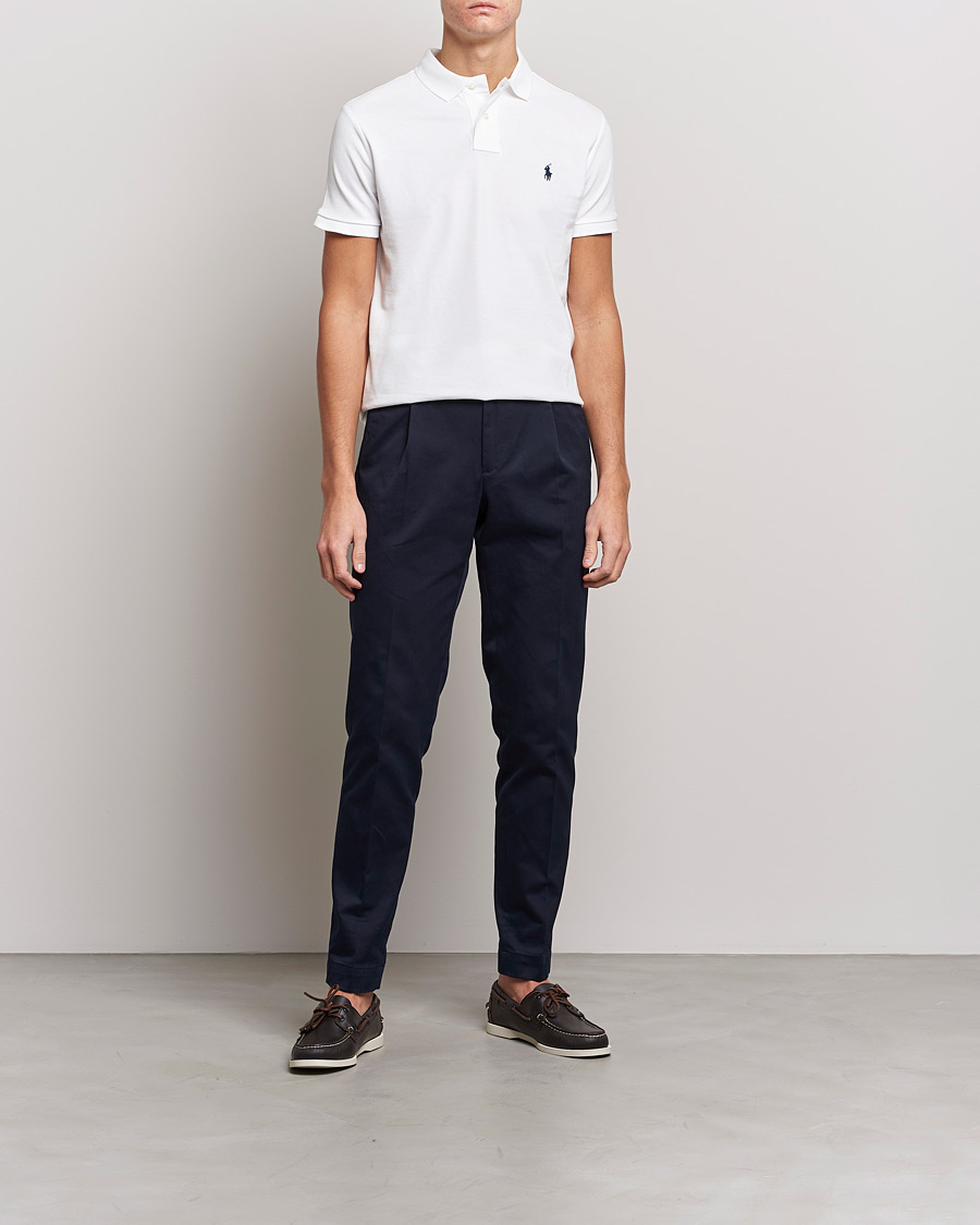 Herren | Poloshirt | Polo Ralph Lauren | Custom Slim Fit Polo White