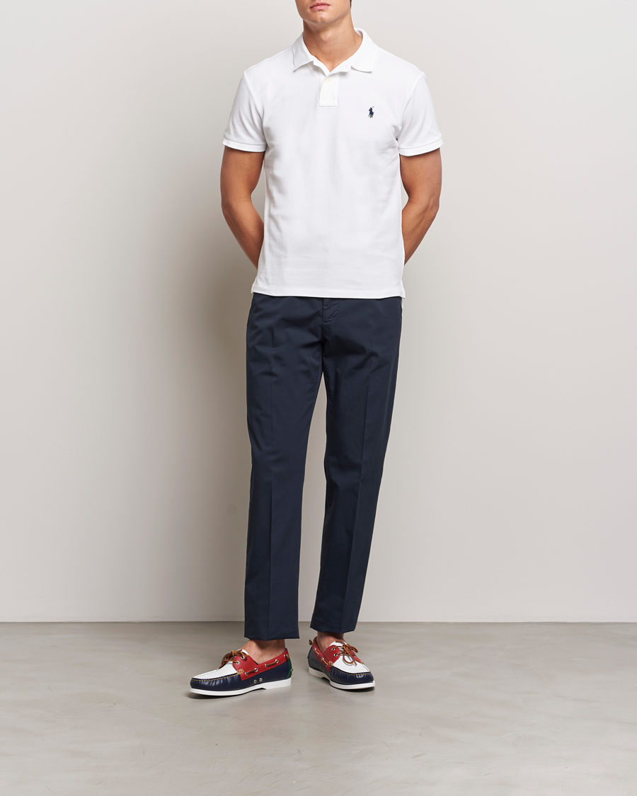 Polo Ralph Lauren Custom Slim Fit Polo White bei Care of Carl