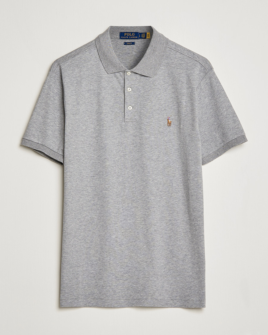 Herren | | Polo Ralph Lauren | Slim Fit Pima Cotton Polo Polo Steel Heather