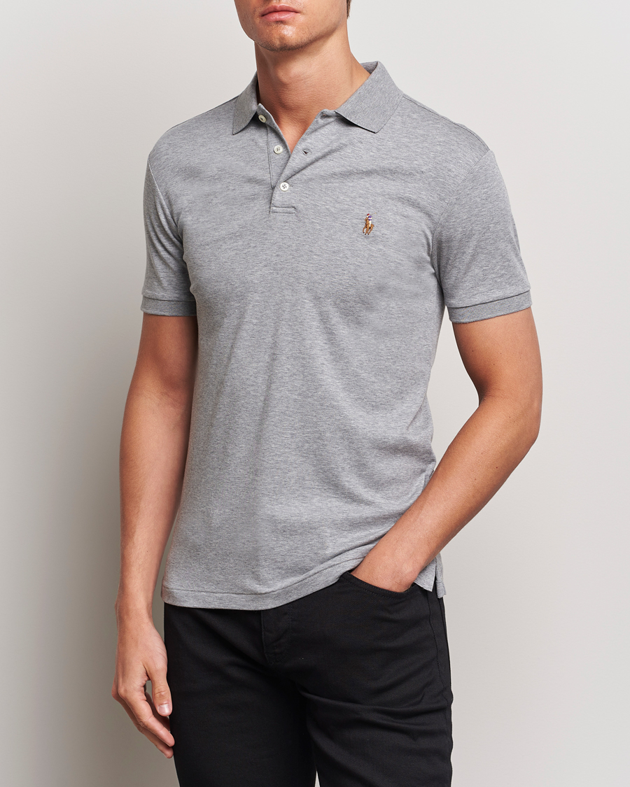 Herren |  | Polo Ralph Lauren | Slim Fit Pima Cotton Polo Polo Steel Heather