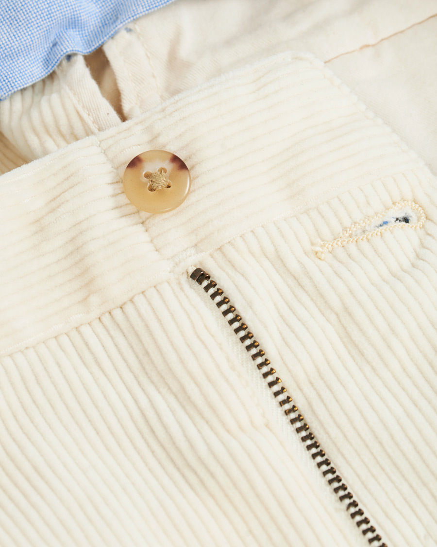 Herren | Hosen | Polo Ralph Lauren | Corduroy Pleated Turn Up Pants Andover Cream