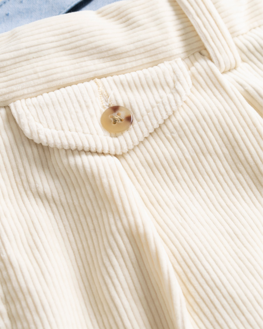 Herren | Hosen | Polo Ralph Lauren | Corduroy Pleated Turn Up Pants Andover Cream