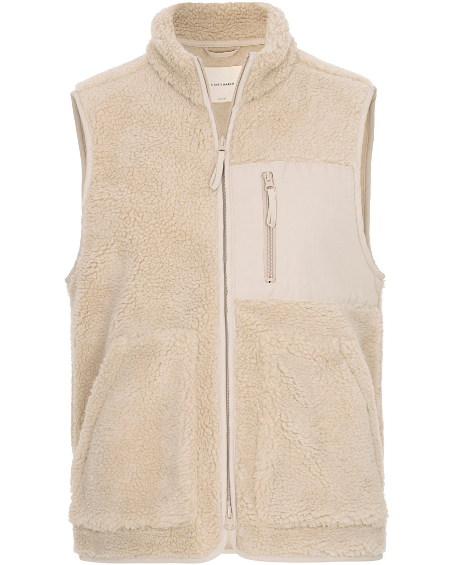 Herren | Jacken | A Day's March | Pile Fleece Vest Sand