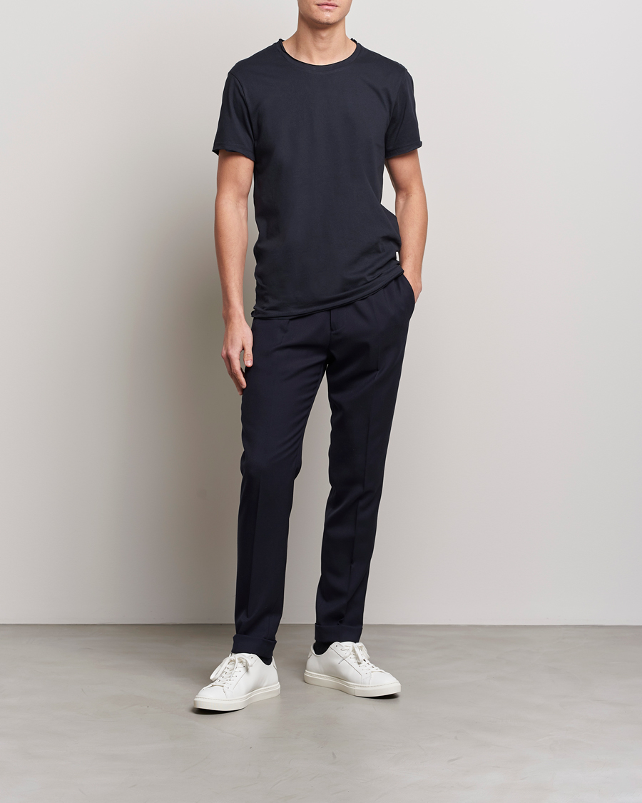 Herren | T-Shirts | Bread & Boxers | Crew Neck Relaxed Dark Navy