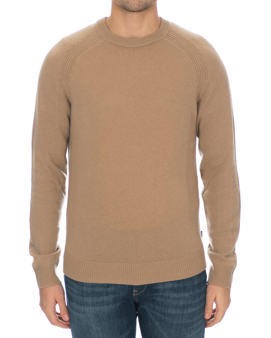 Herren | Pullover | BOSS BLACK | BOSS Banilo Cashmere Crew Neck Beige