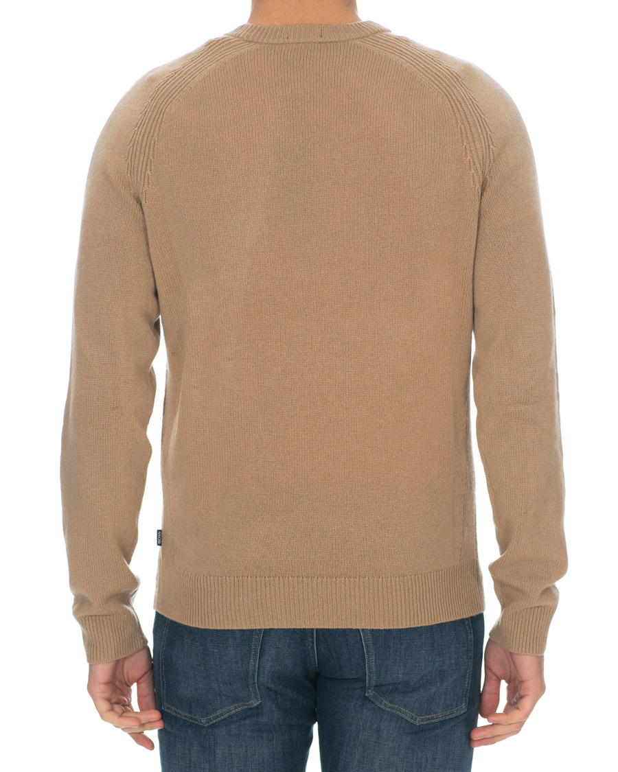 Herren | Pullover | BOSS BLACK | BOSS Banilo Cashmere Crew Neck Beige