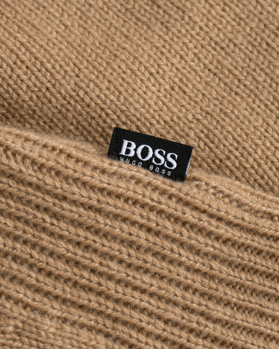Herren | Pullover | BOSS BLACK | BOSS Banilo Cashmere Crew Neck Beige