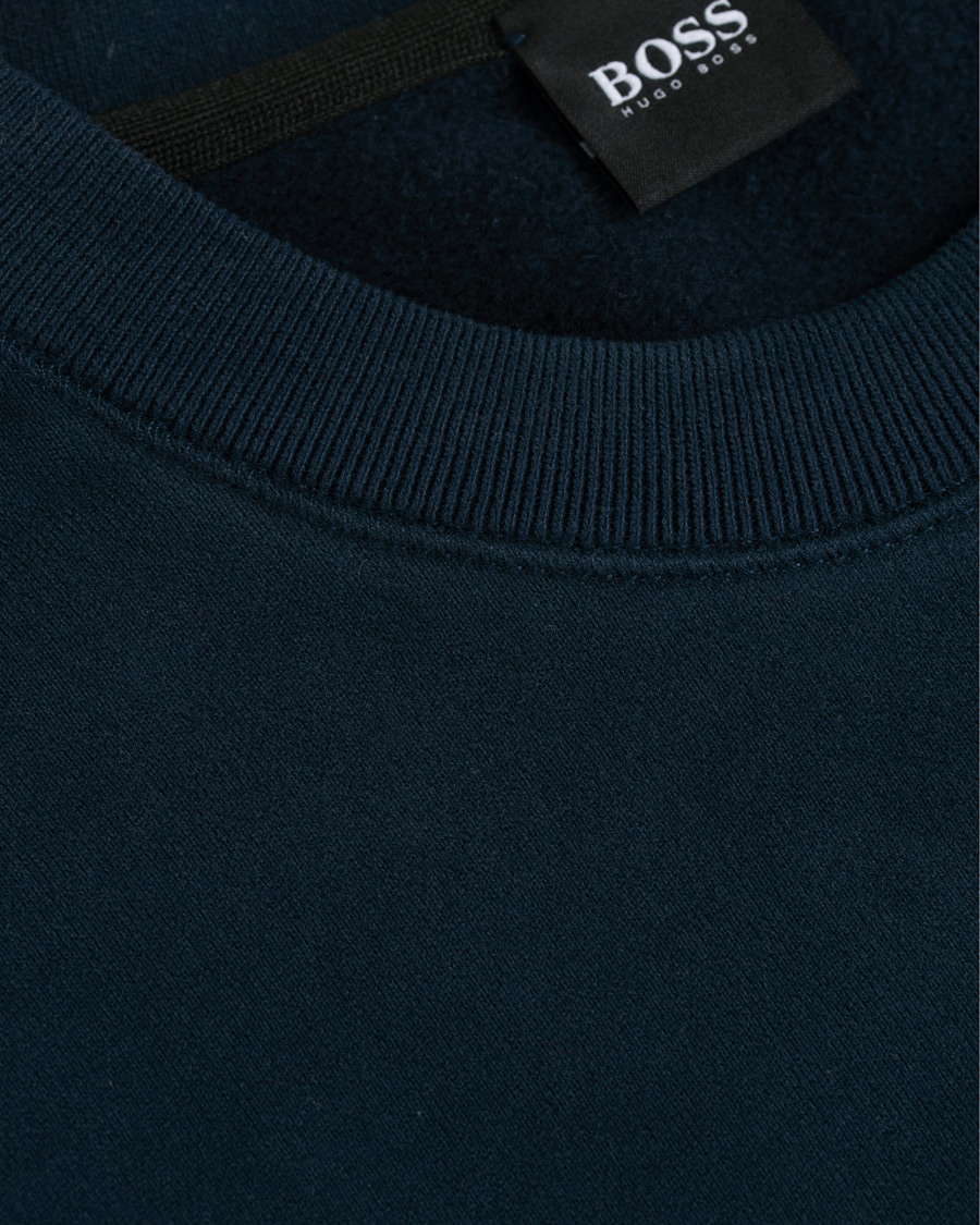 Herren | Pullover | BOSS ORANGE | BOSS Casual Weevo Logo Crew Neck Sweatshirt Dark Blue