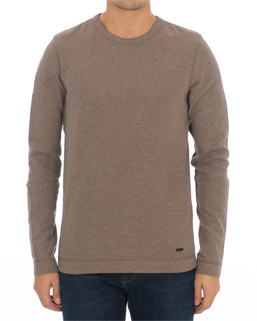 Herren | Pullover | BOSS ORANGE | BOSS Casual Tempest Fine Heather Waffle Pullover Dark Grey