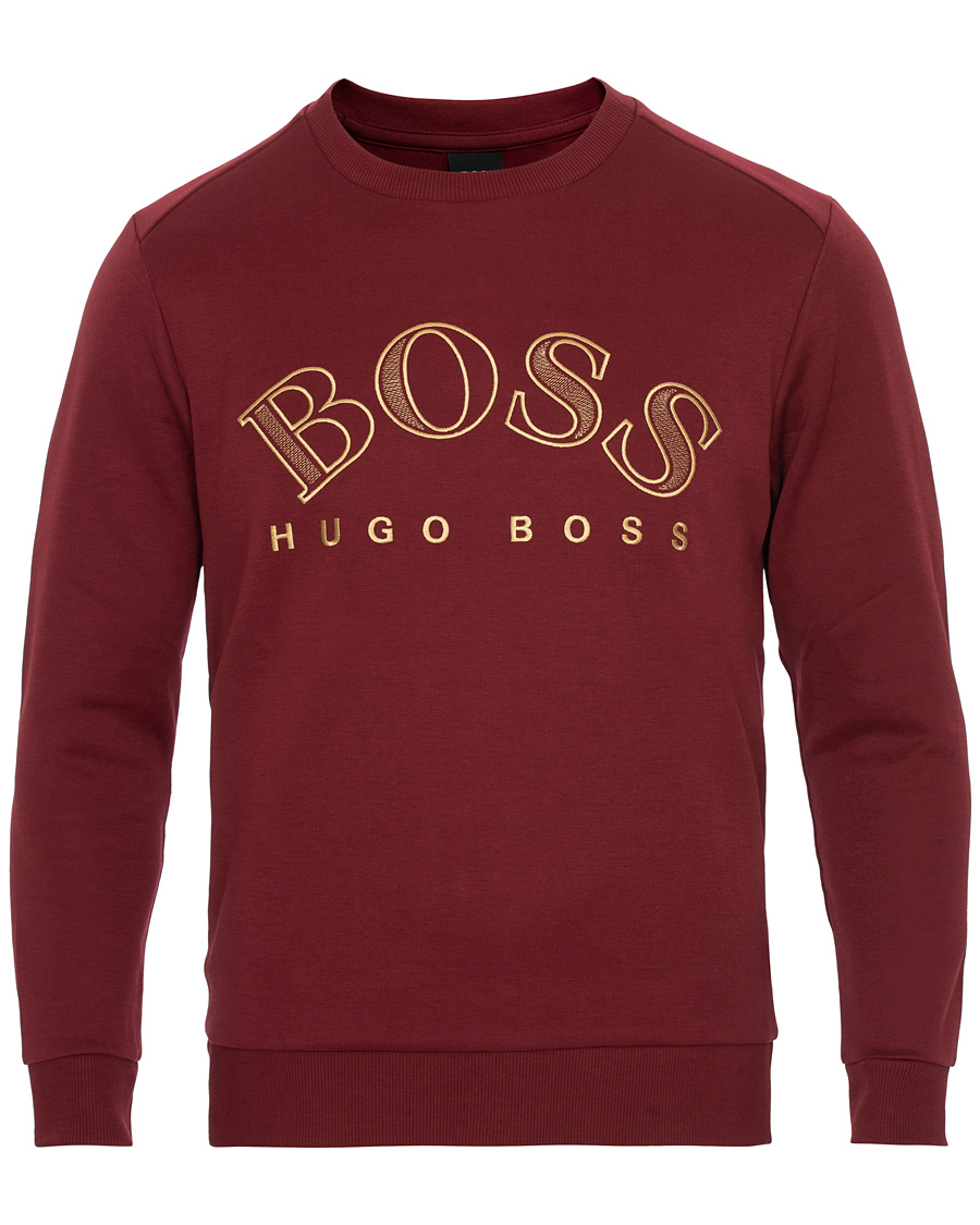 Herren | Pullover | BOSS GREEN | BOSS Athleisure Salbo Crew Neck Sweathirt Dark Pink
