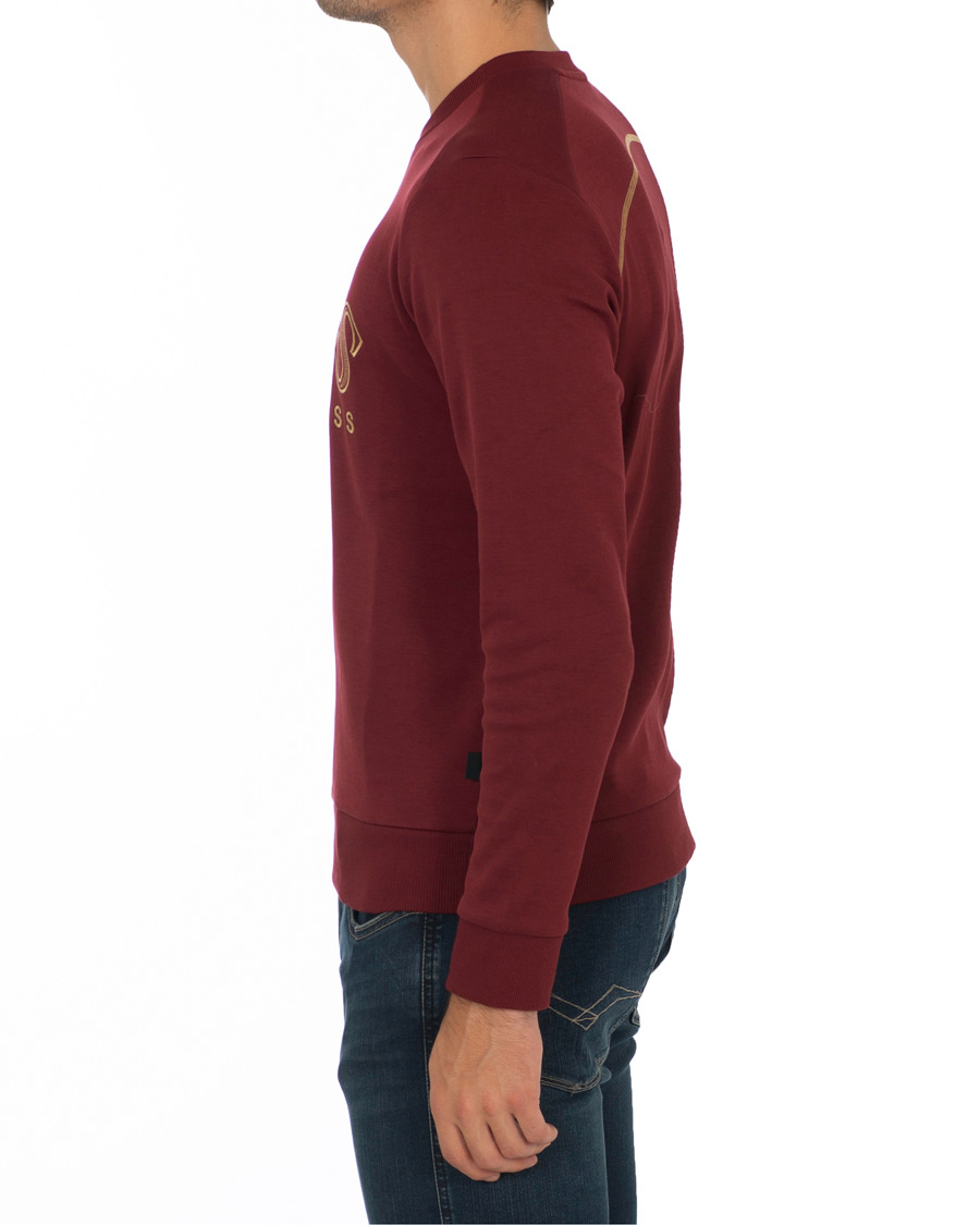 Herren | Pullover | BOSS GREEN | BOSS Athleisure Salbo Crew Neck Sweathirt Dark Pink