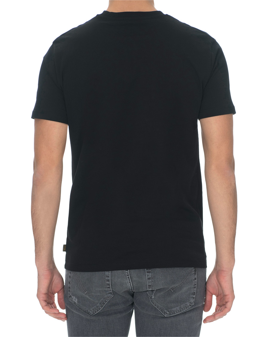 Herren | T-Shirts | Tiger of Sweden Jeans | Fleek Printed Crew Neck Tee Black