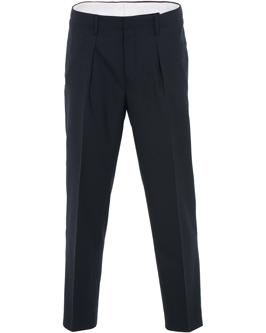 Herren | Hosen | Tiger of Sweden | Tarine Cropt Pleated Trousers Navy