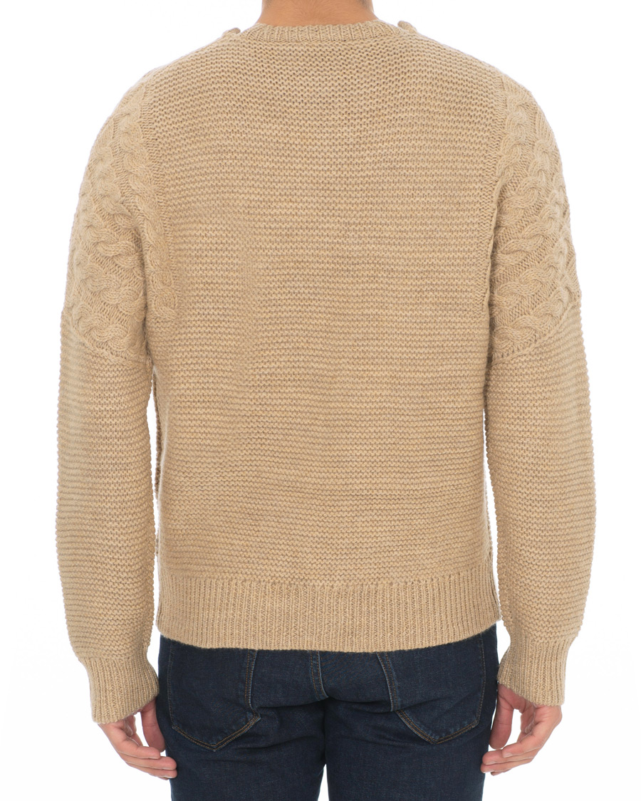 Herren | Pullover | Tiger of Sweden | Pike Wool Structured Knitted Sweatshirt Beige
