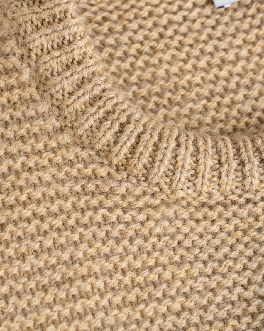 Herren | Pullover | Tiger of Sweden | Pike Wool Structured Knitted Sweatshirt Beige