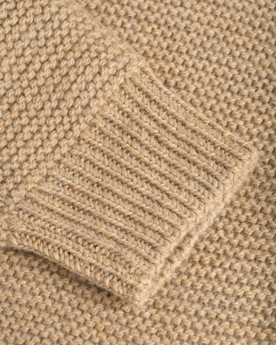 Herren | Pullover | Tiger of Sweden | Pike Wool Structured Knitted Sweatshirt Beige