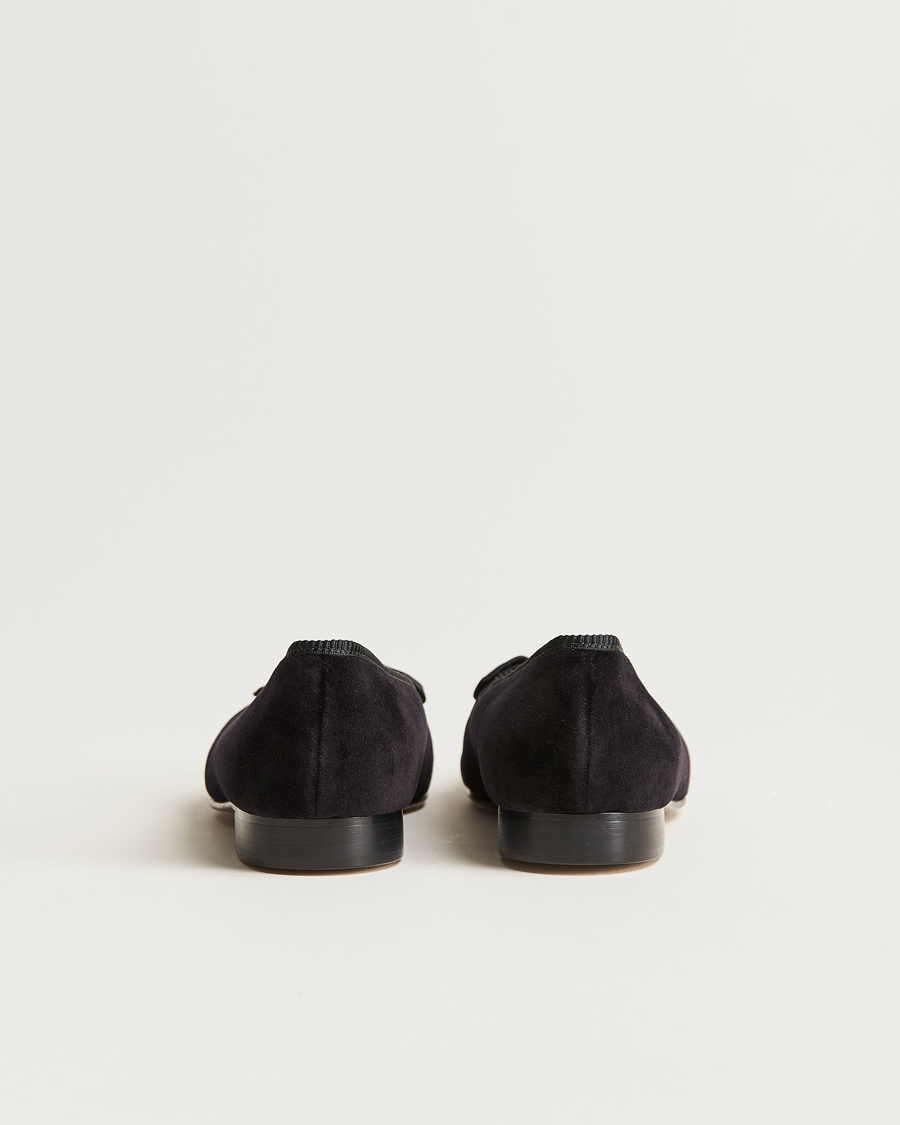 Herren | Bowhill & Elliott Opera Velvet Bow Pumps Black | Bowhill & Elliott | Opera Velvet Bow Pumps Black
