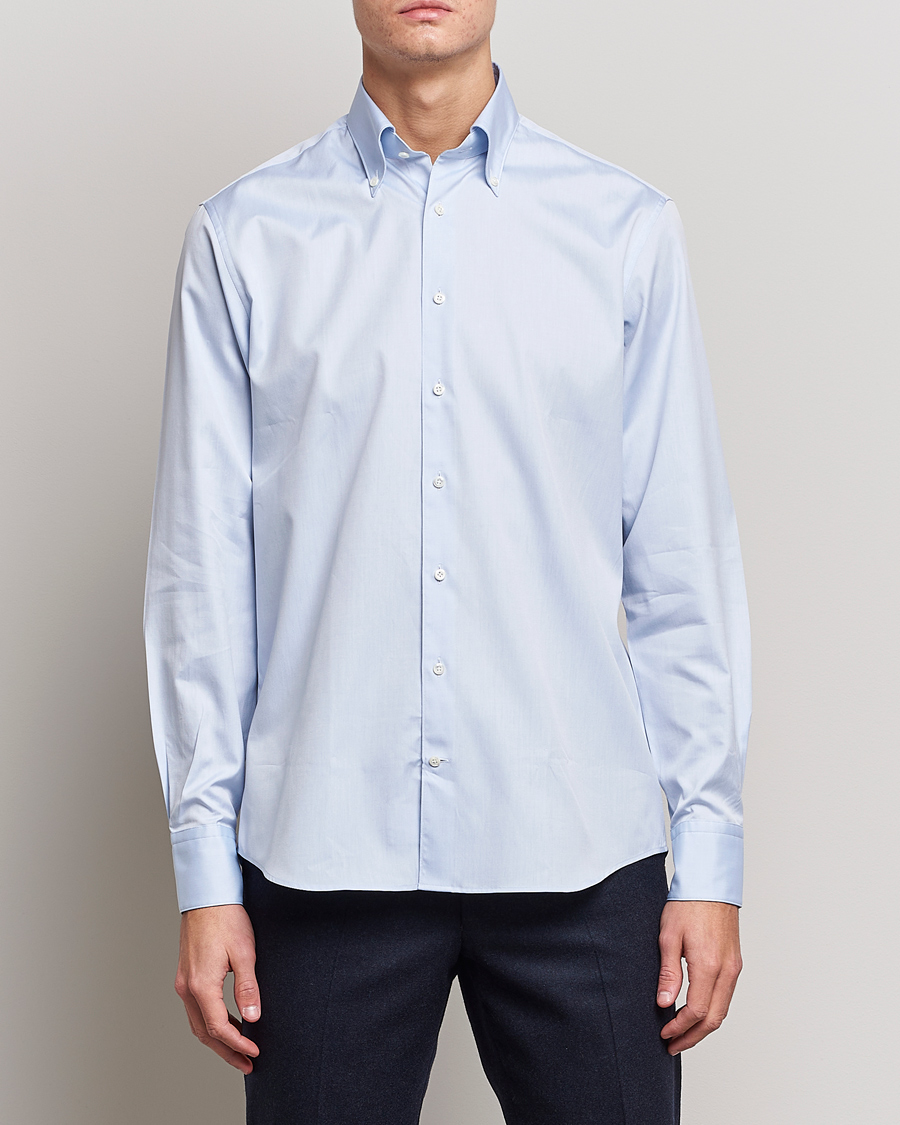 Herren | Stenströms | Stenströms | Fitted Body Button Down Shirt Light Blue