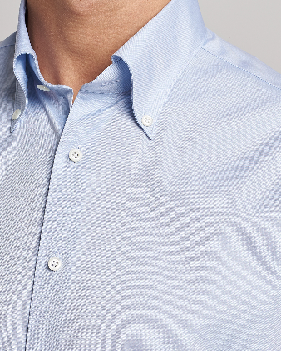 Herren | Hemden | Stenströms | Fitted Body Button Down Shirt Light Blue