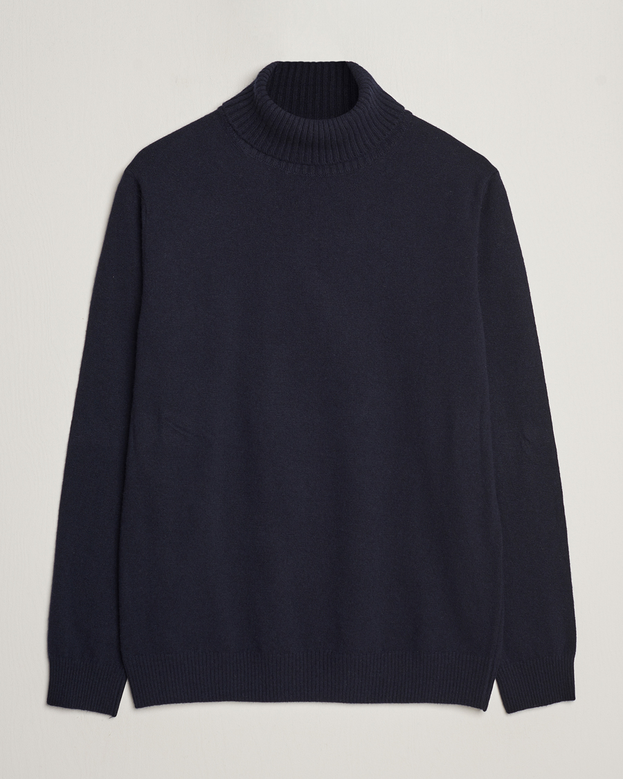 Herren | Pullover | Oscar Jacobson | Salim Wool/Cashmere Rollneck Navy