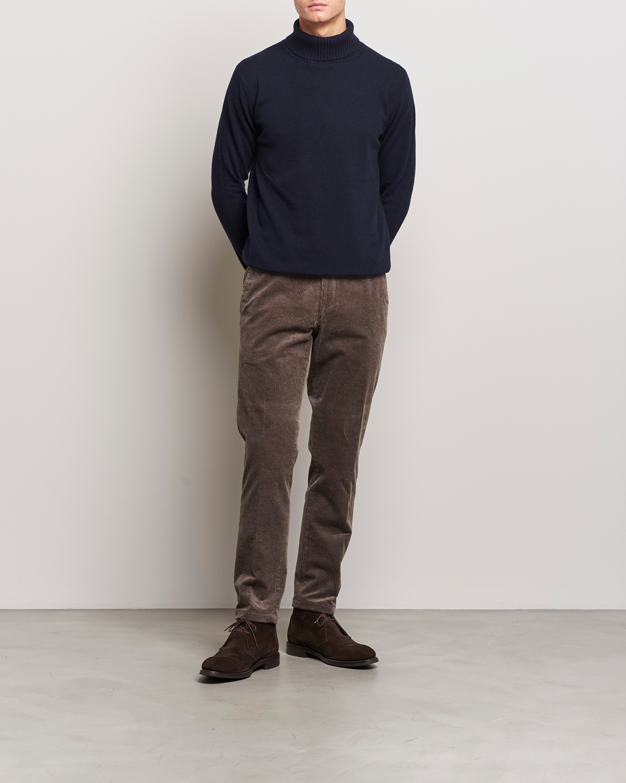 Herren | Pullover | Oscar Jacobson | Salim Wool/Cashmere Rollneck Navy