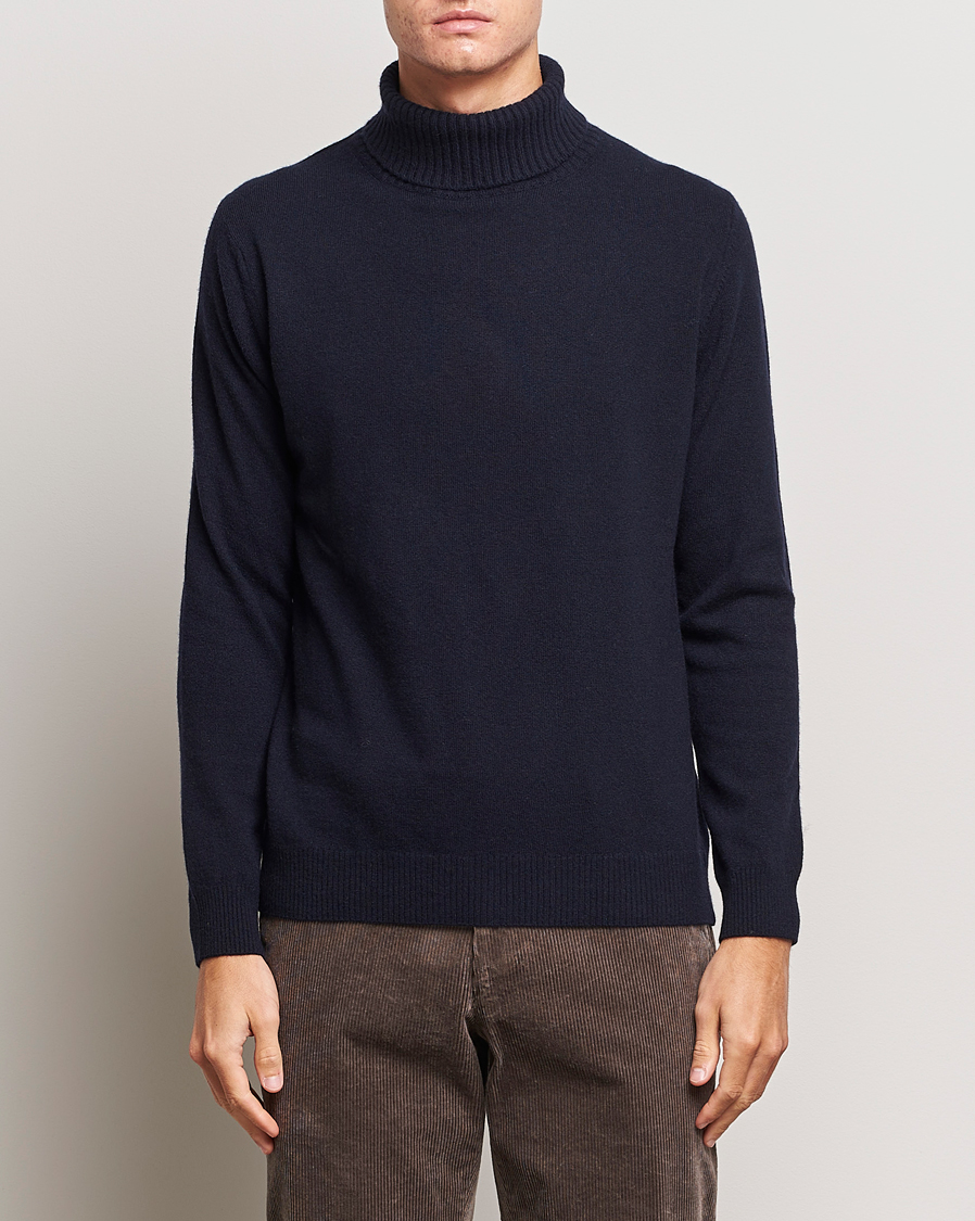 Herren | Pullover | Oscar Jacobson | Salim Wool/Cashmere Rollneck Navy