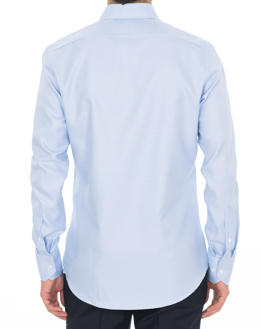 Herren | Hemden | Stenströms | Slimline Houndstooth Shirt Blue