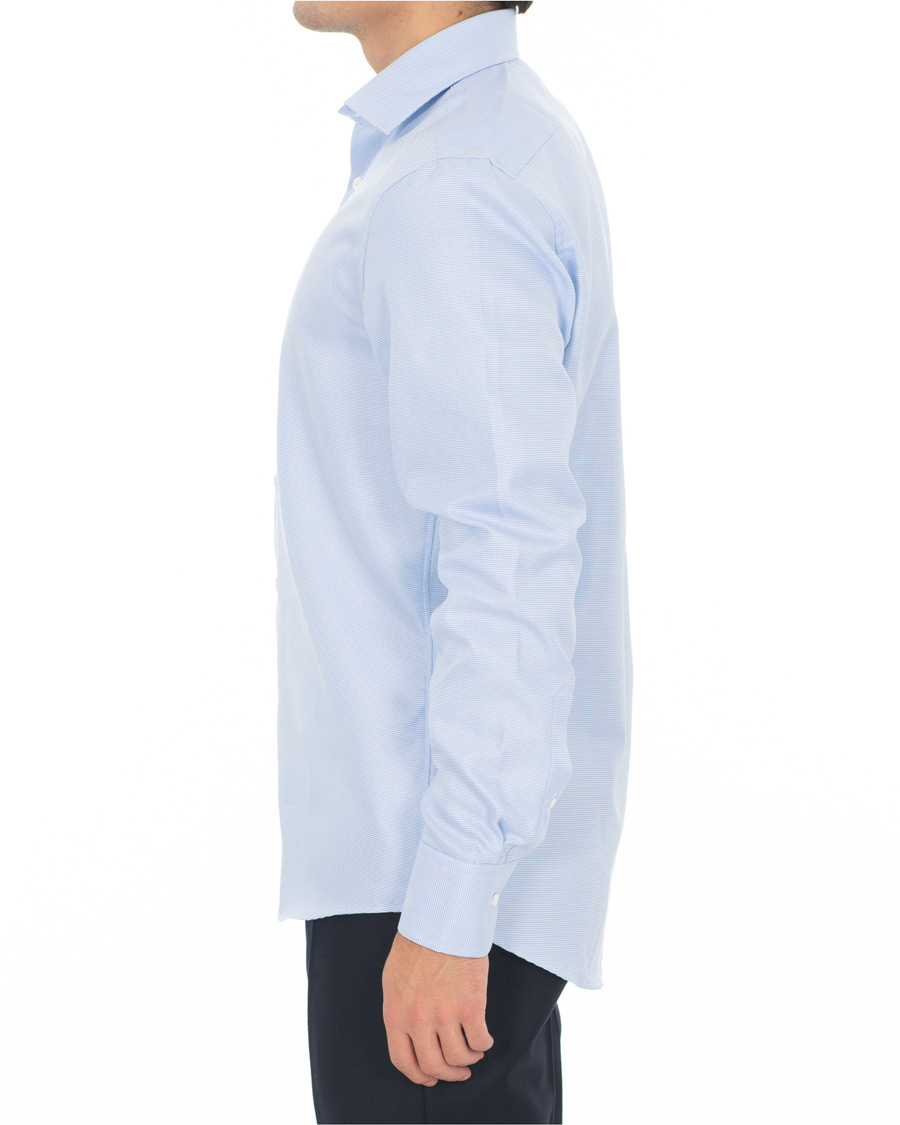Herren | Hemden | Stenströms | Slimline Houndstooth Shirt Blue