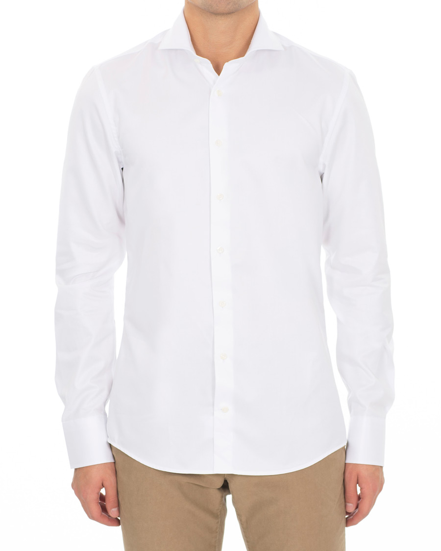 Herren | Hemden | Stenströms | Slimline Extreme Cut Away Shirt White