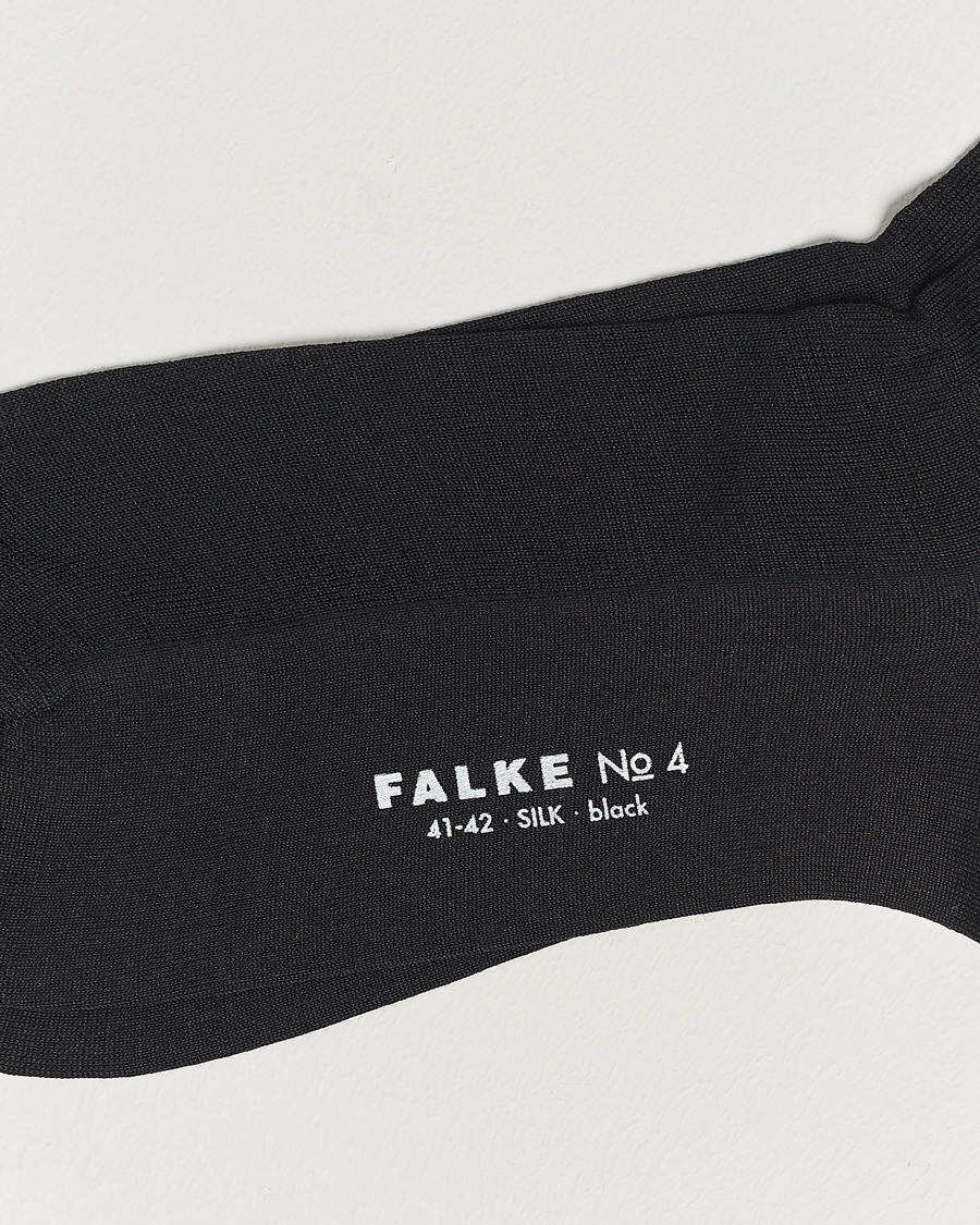 Herren |  | Falke | No. 4 Pure Silk Socks Black