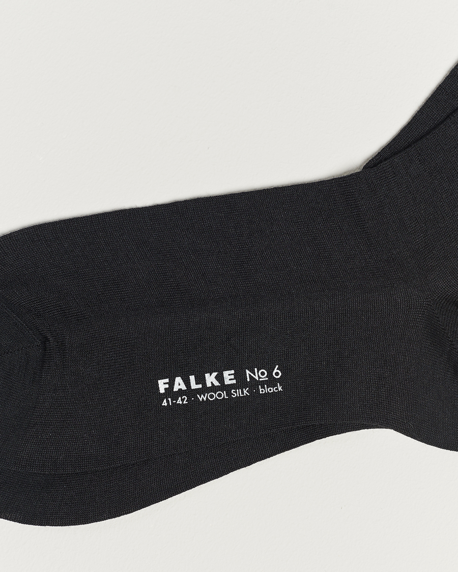 Herren |  | Falke | No. 6 Finest Merino & Silk Socks Black