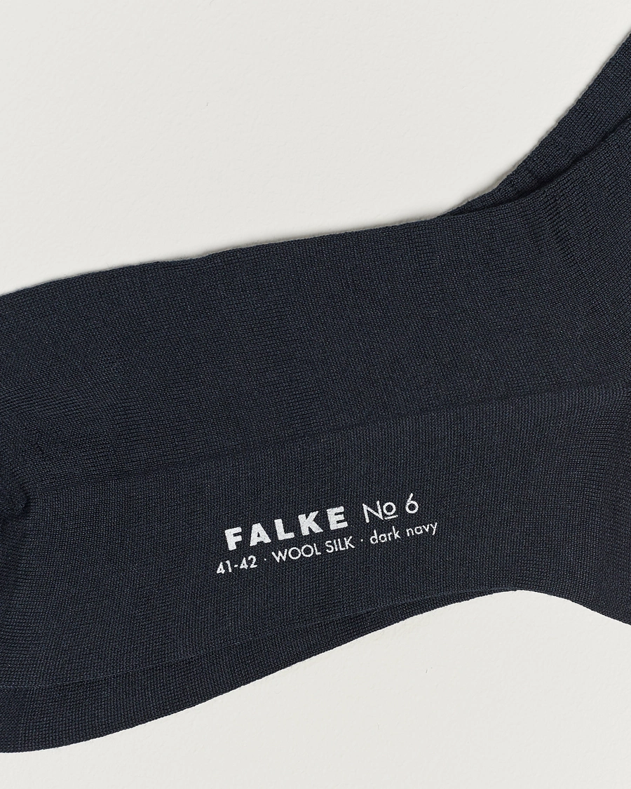 Herren |  | Falke | No. 6 Finest Merino & Silk Socks Dark Navy