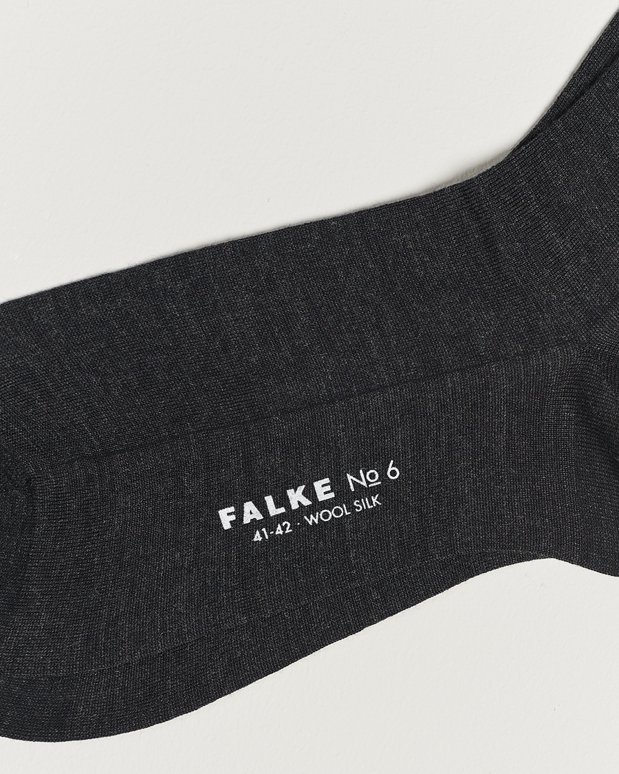Herren | Unterwäsche | Falke | No. 6 Finest Merino & Silk Socks Anthracite Melange