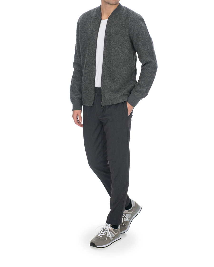 Herren | Pullover | Samsøe Samsøe | Samsøe & Samsøe Allaro Full Zip Wool Cardigan Dark Grey Melange