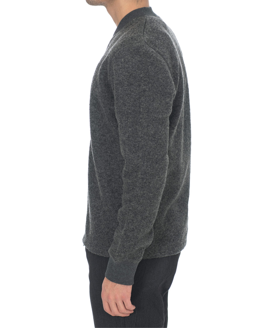 Herren | Pullover | Samsøe Samsøe | Samsøe & Samsøe Allaro Full Zip Wool Cardigan Dark Grey Melange