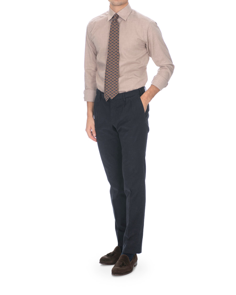 Herren | Hemden | Eton | Slim Fit Lightweight Flannel Shirt Sand