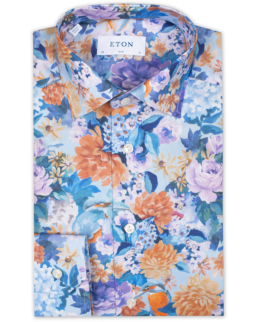 Herren | Hemden | Eton | Slim Fit Floral Print Cut Away Shirt Multi