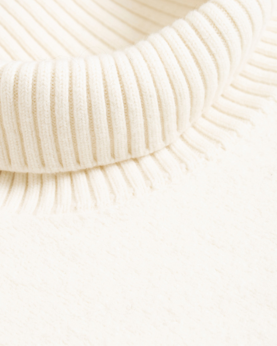 Herren | Pullover | AMI | Oversize Logo Wool Turtleneck Off White