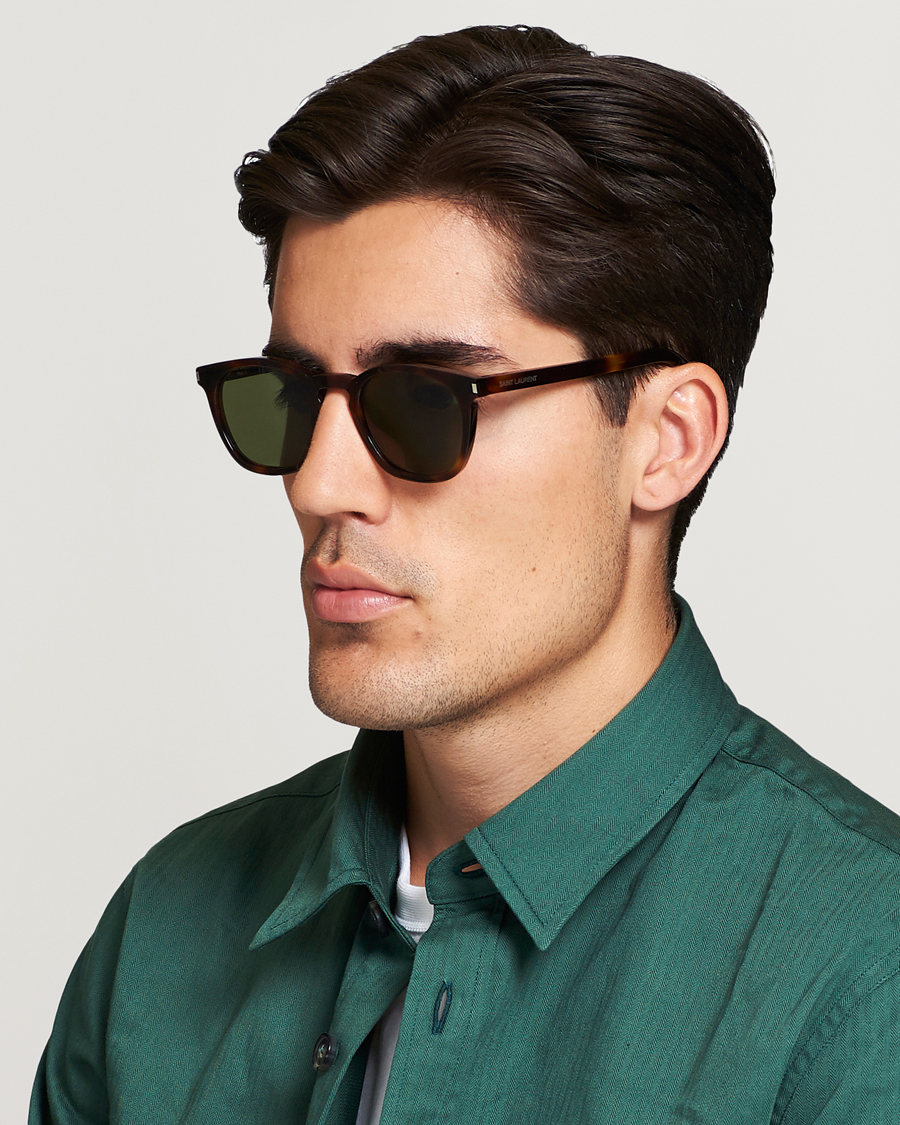 Herren | Sonnenbrillen | Saint Laurent | SL 28 Sunglasses Havana/Green