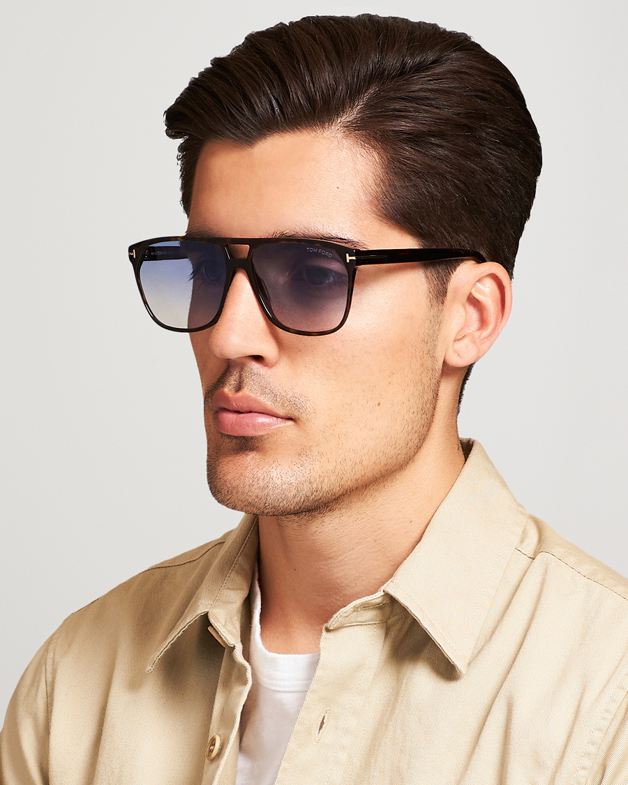 Herren | Gebogene Sonnenbrillen | Tom Ford | Shelton TF0679 Sunglasses Havanna