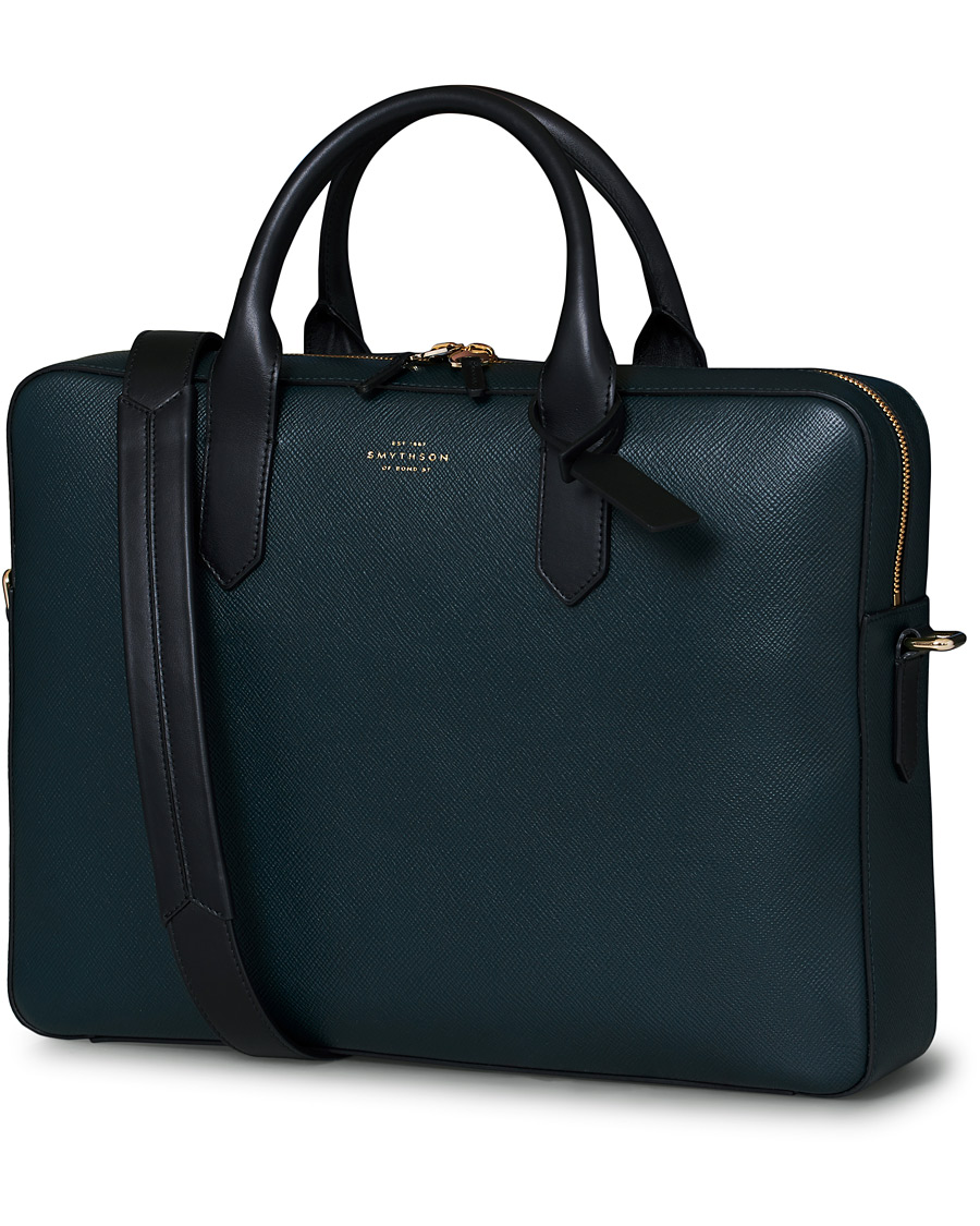 Herren | Smythson Maxi Panama Slim Briefcase Sage Green | Smythson | Maxi Panama Slim Briefcase Sage Green