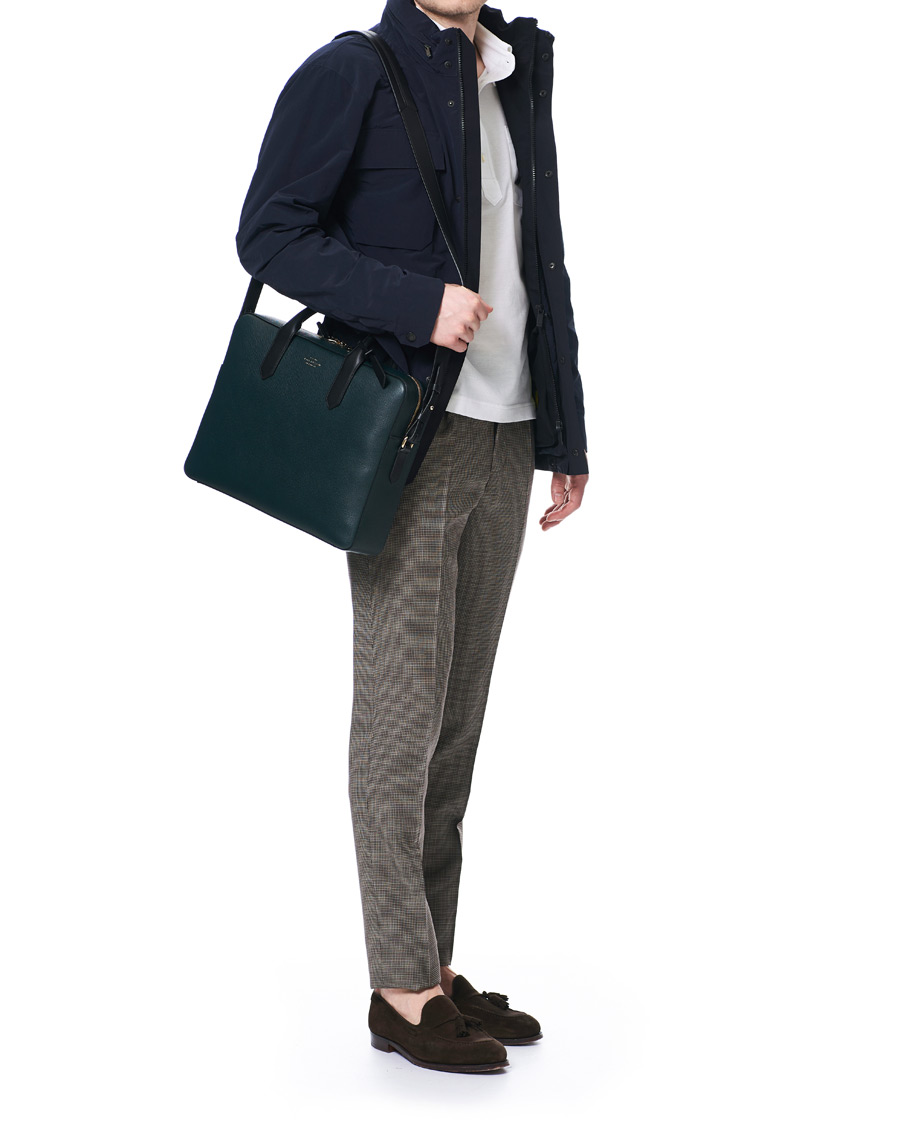 Herren | Smythson Maxi Panama Slim Briefcase Sage Green | Smythson | Maxi Panama Slim Briefcase Sage Green