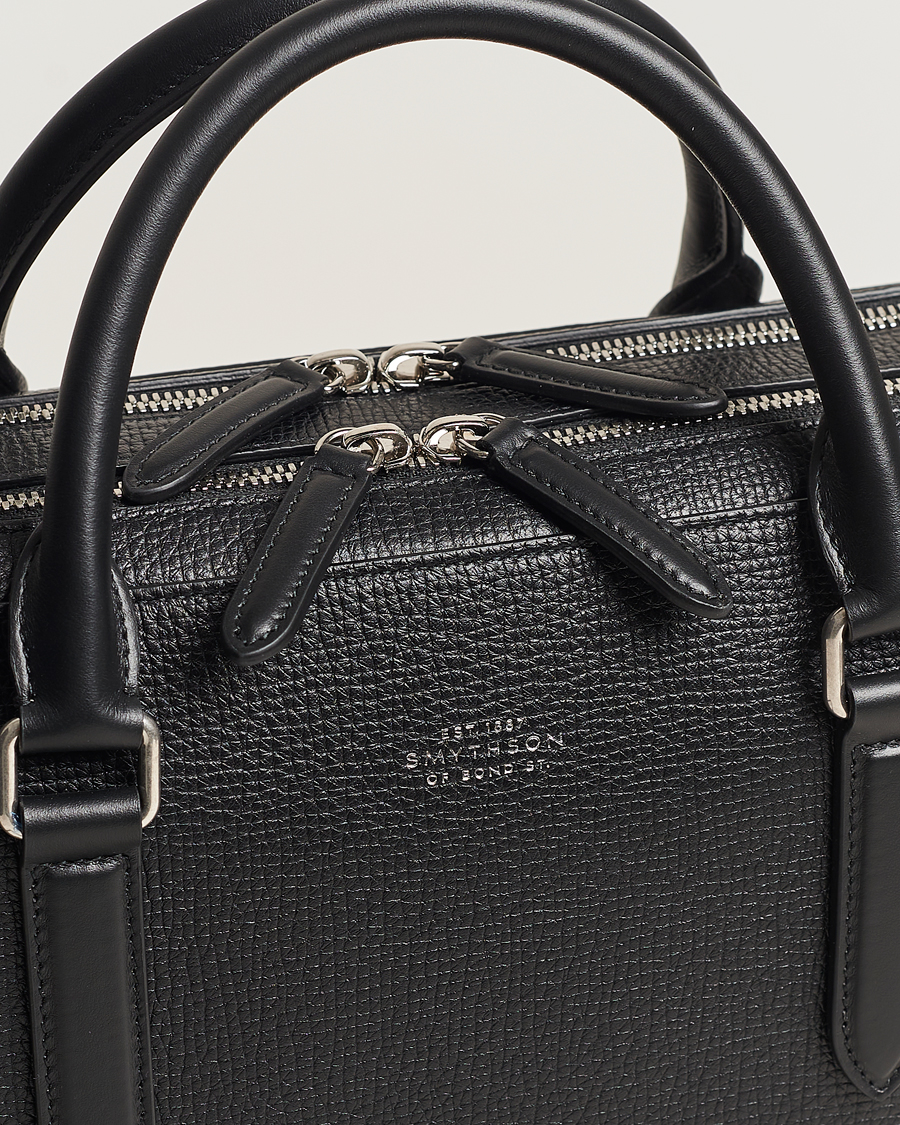 Herren | Taschen | Smythson | Ludlow Large Briefcase With Zip Front Black