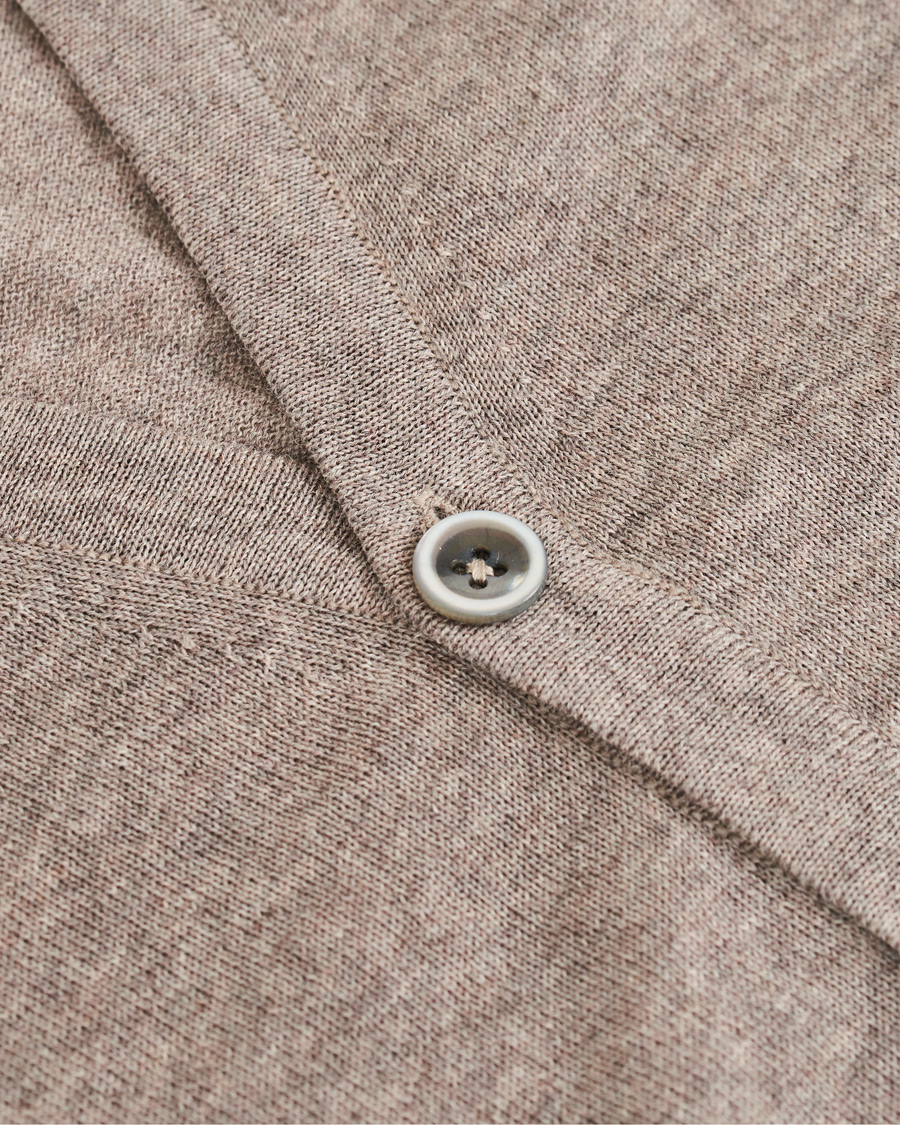 Herren | Pullover | Stenströms | Merino Zegna Knitted Cardigan Beige