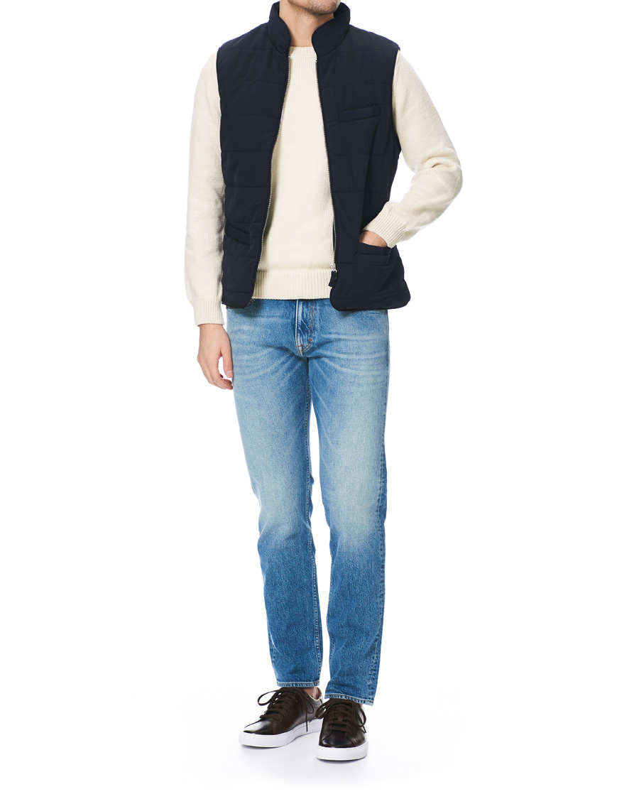 Herren | Jacken | Stenströms | Soft Quilted Nylon Vest Navy